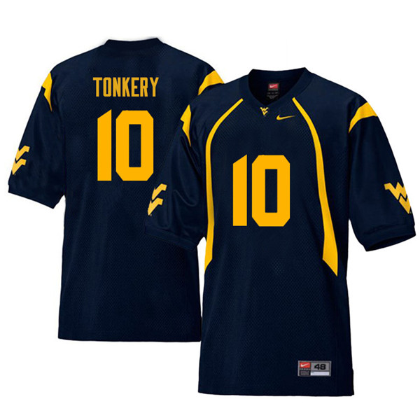 NCAA Men's Dylan Tonkery West Virginia Mountaineers Navy #10 Nike Stitched Football College Retro Authentic Jersey TP23I87OC